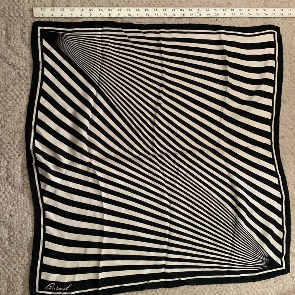 Burmel black and white vintage scarf